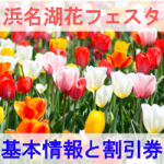浜名湖花フェスタの基本情報と割引券を紹介するイメージ画像
