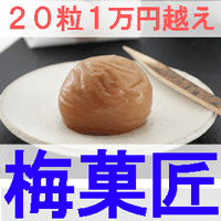 高級和菓子の梅菓匠を２０粒１万円越えのスイーツとして紹介している画像